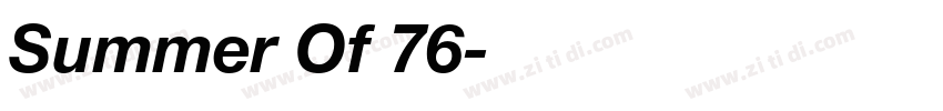 Summer Of 76字体转换